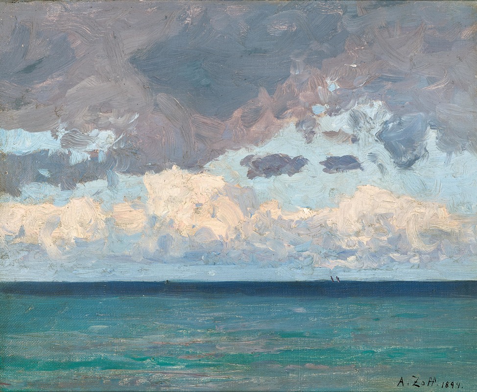 Alfred Zoff - Clouds over the sea