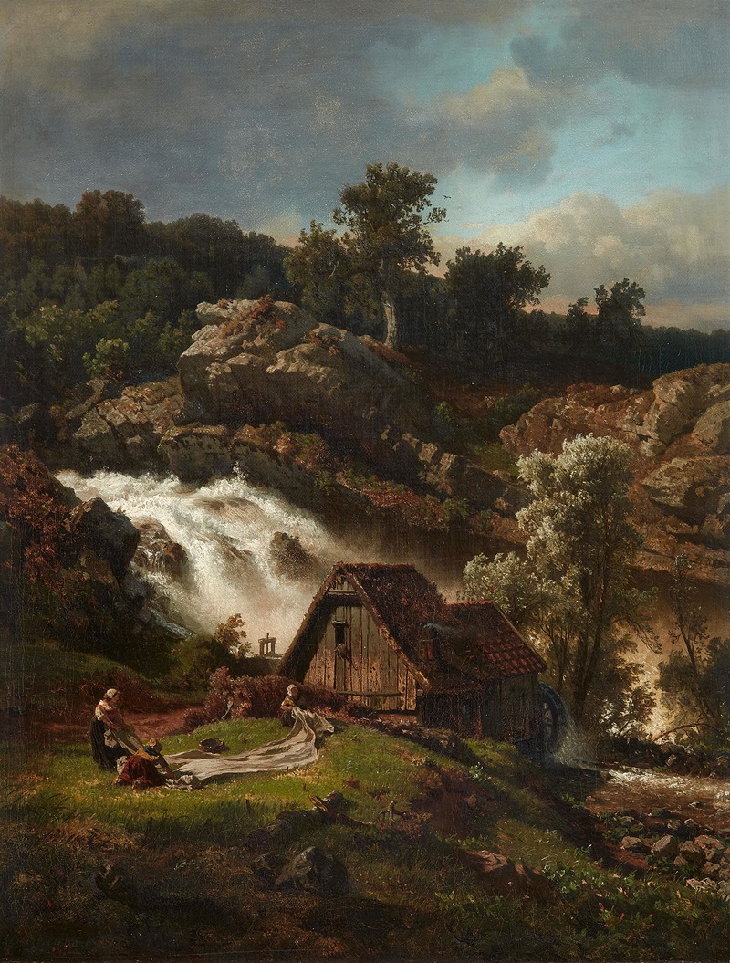 Andreas Achenbach - Norwegische Wassermühle