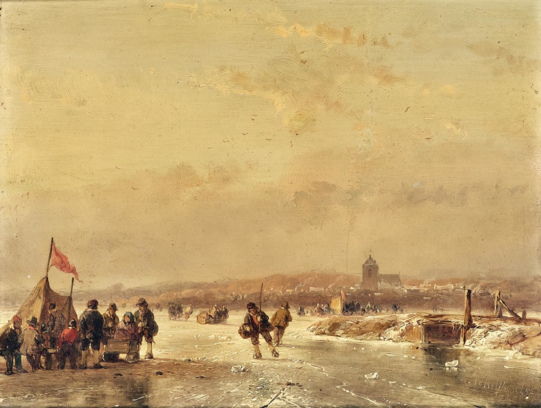 Andreas Schelfhout - Winter Pleasures