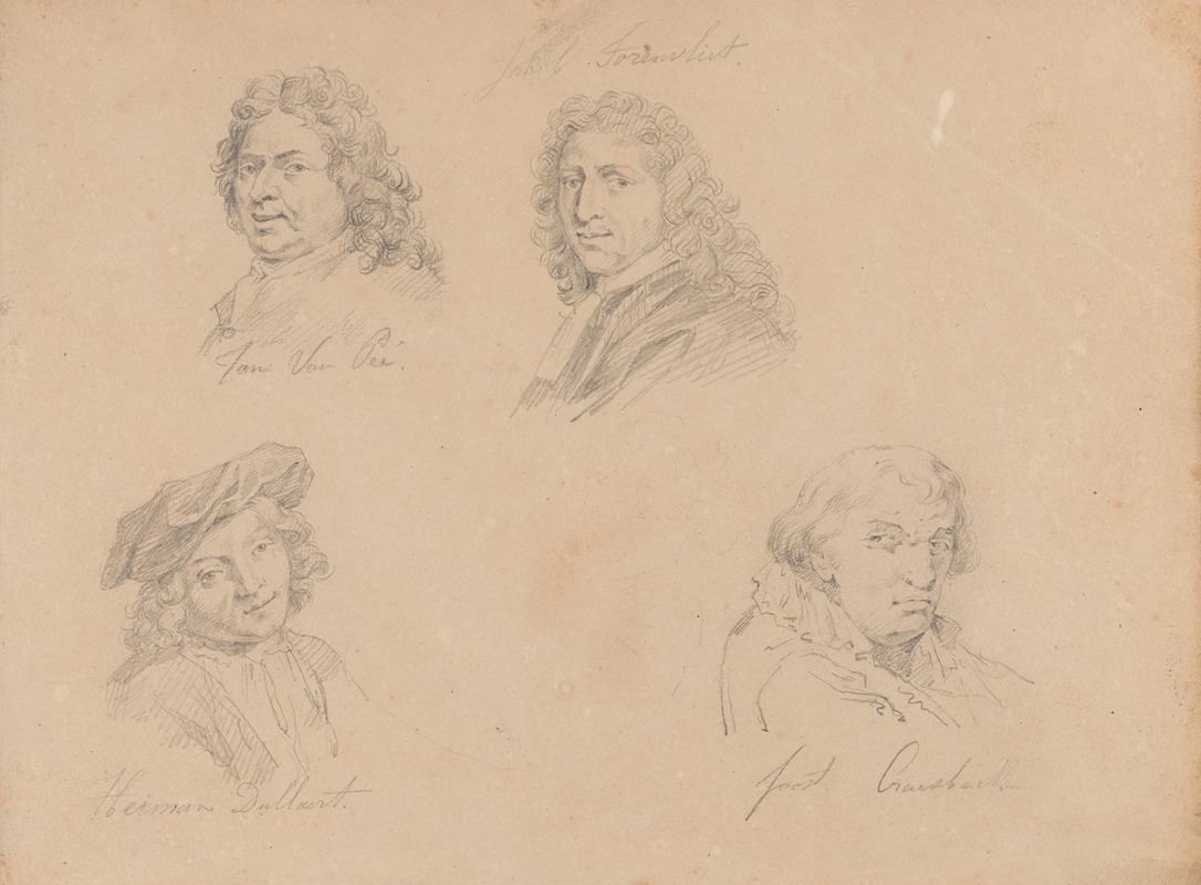 Nicaise De Keyser - The Painters Jan van Pee, Jacob Toorenvliet, Heyman Dullaert en Joos van Craesbeeck