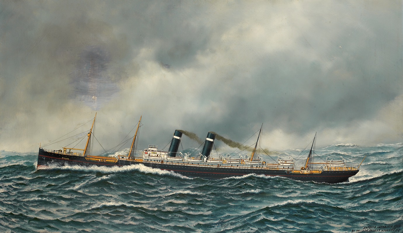Antonio Jacobsen - Het stoomschip ‘Finland’ te New York