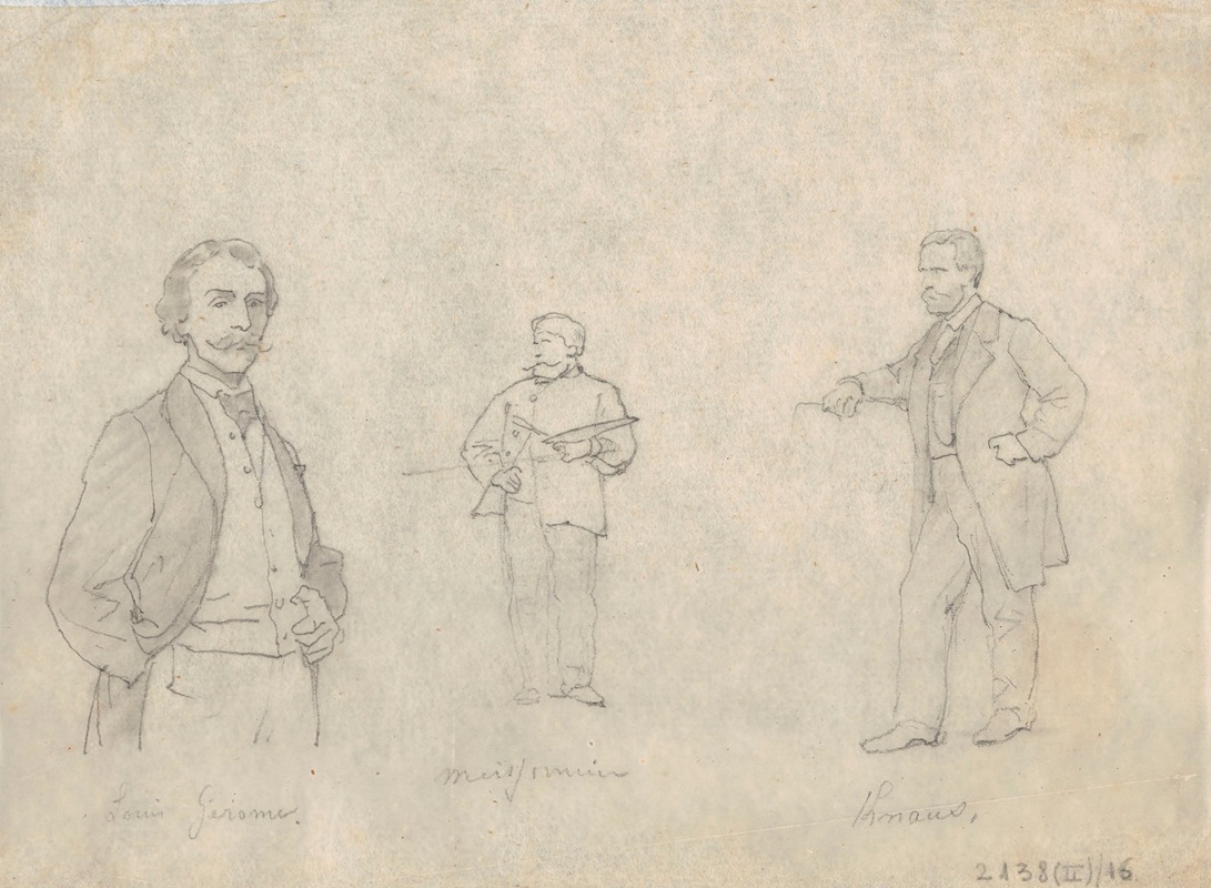 Nicaise De Keyser - The Painters Jean-Léon Gérôme, Ernest Meissonier en Ludwig Knaus