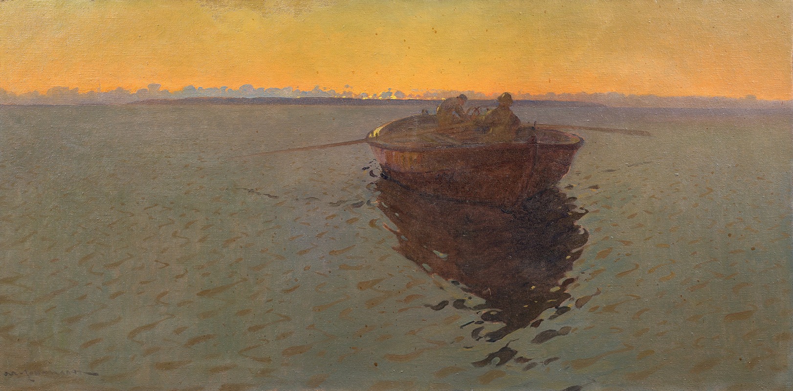 Arvid Johansson - Pêcheurs dans une barque