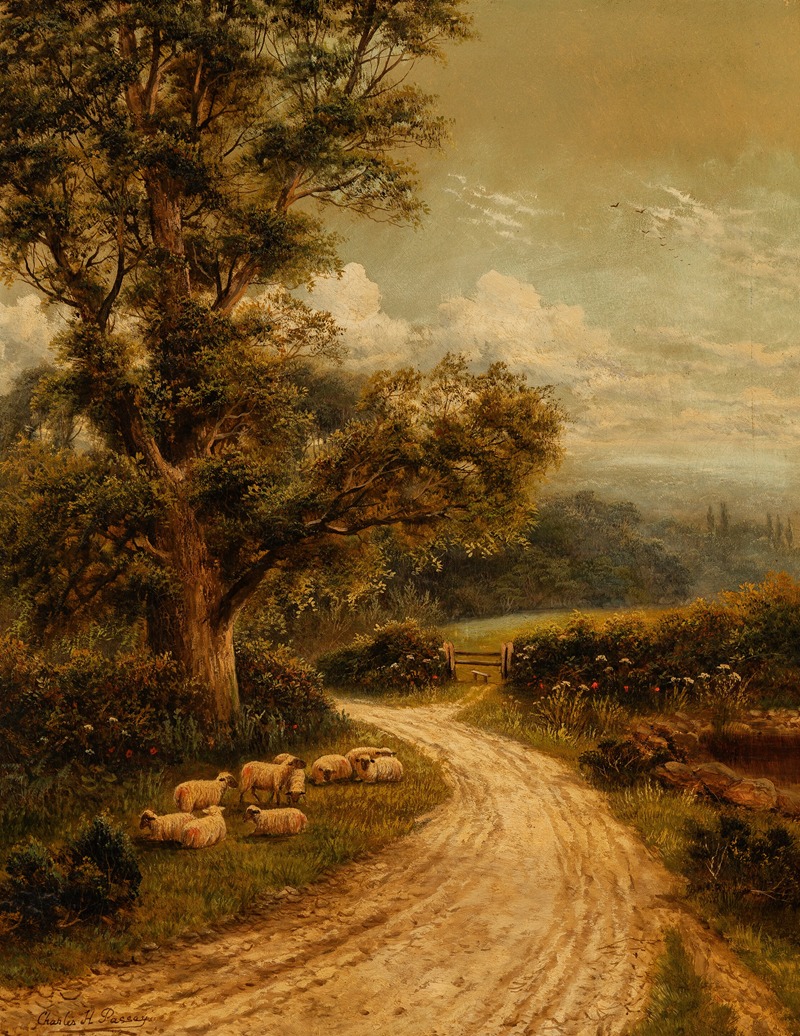 Charles Henry Passey - A lane near Dorking, Surrey