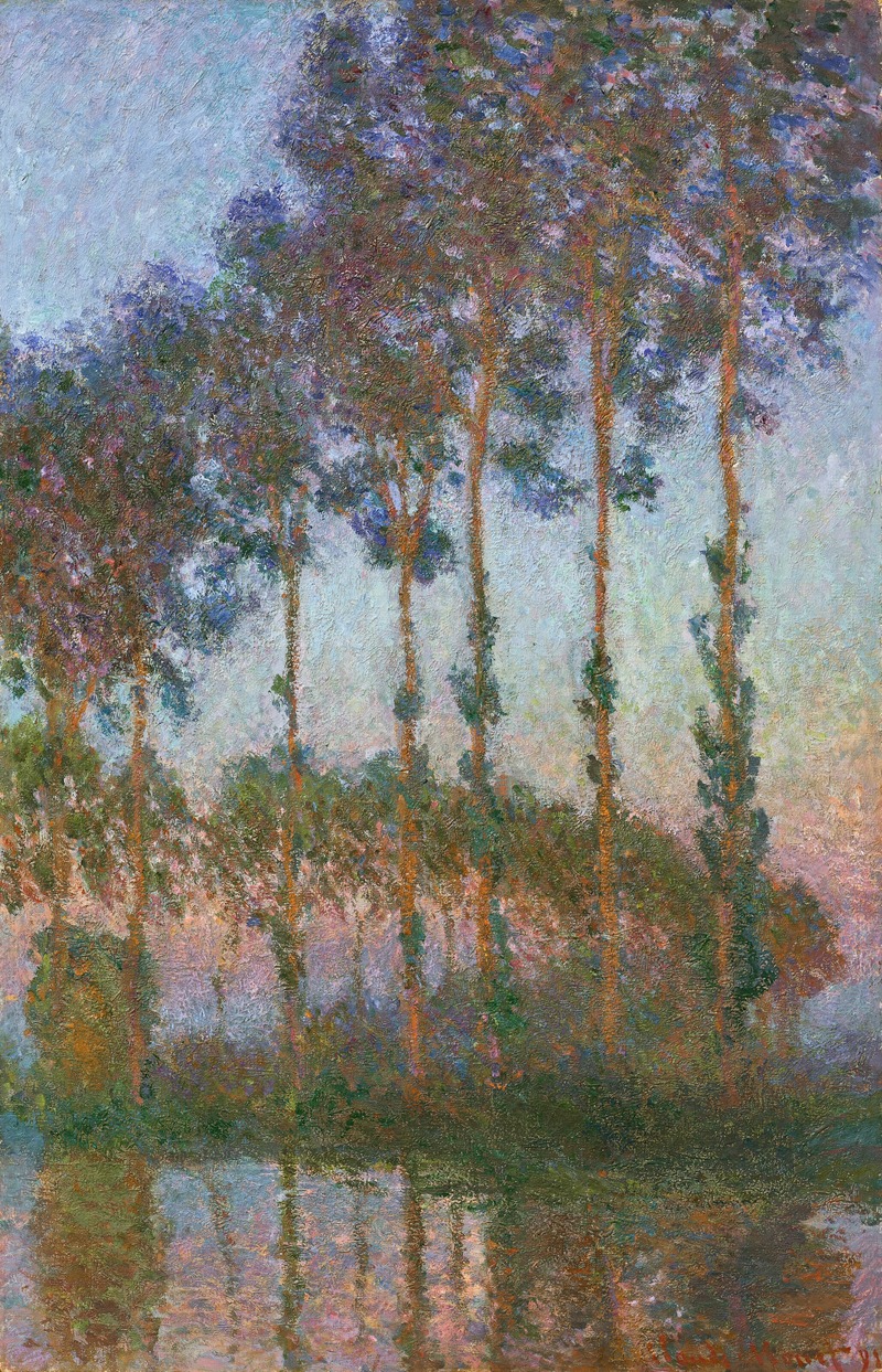 Claude Monet - Peupliers au bord de l’Epte, crépuscule