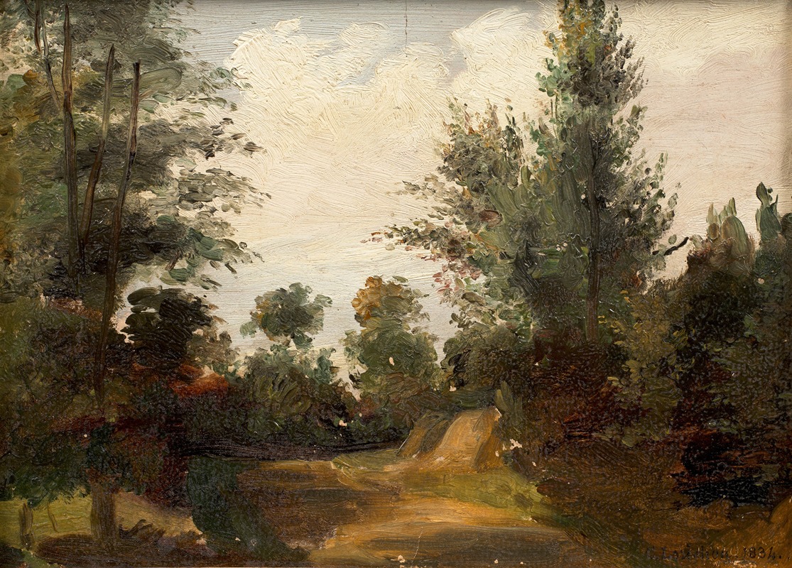 Constant Lorichon - Paysage de sous-bois