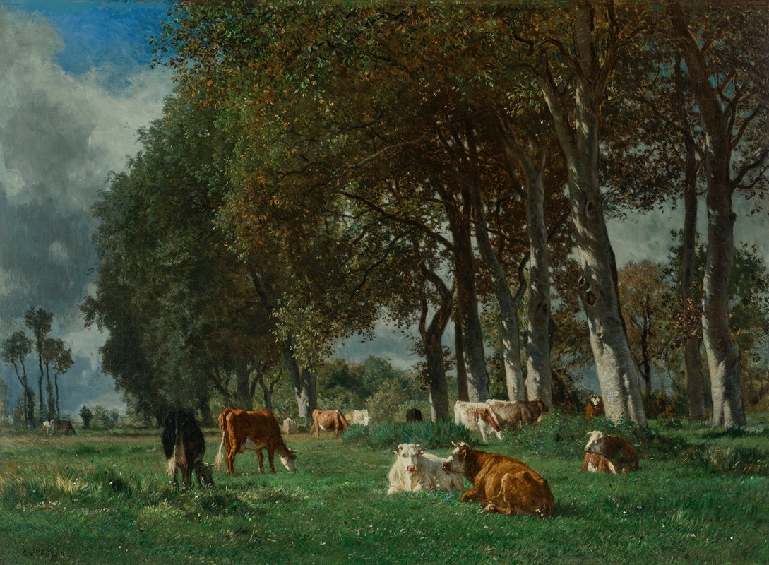 Constant Troyon - Vaches sous bois