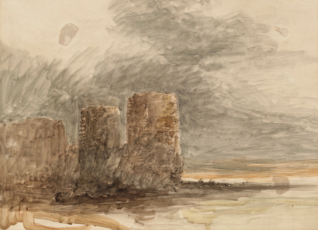 David Cox - View of Flint Castle