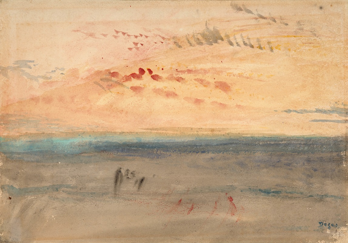 Edgar Degas - Light effect at sunset by the sea