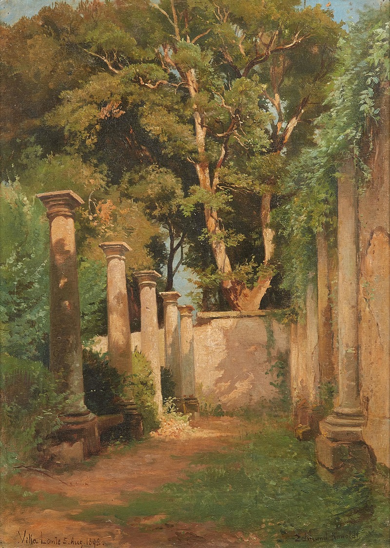 Edmund Friedrich Kanoldt - Säulen im Park der Villa Lante in Bagnaia