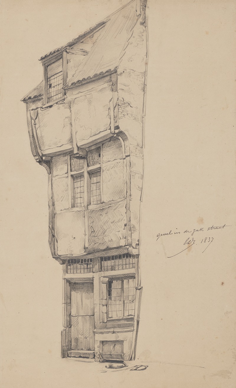 Edward Dujardin - Gevel in de Zakstraat