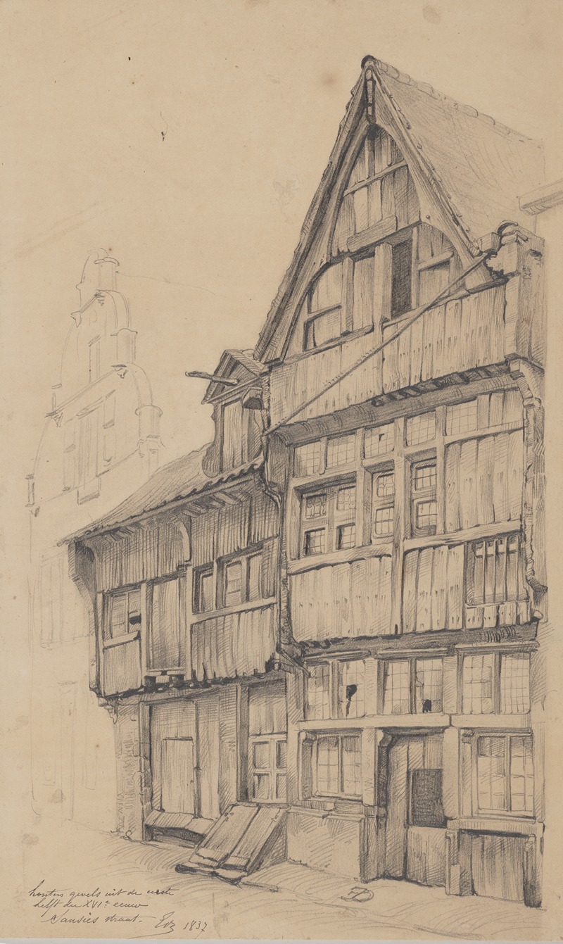 Edward Dujardin - Houten gevel in de Saucierstraat