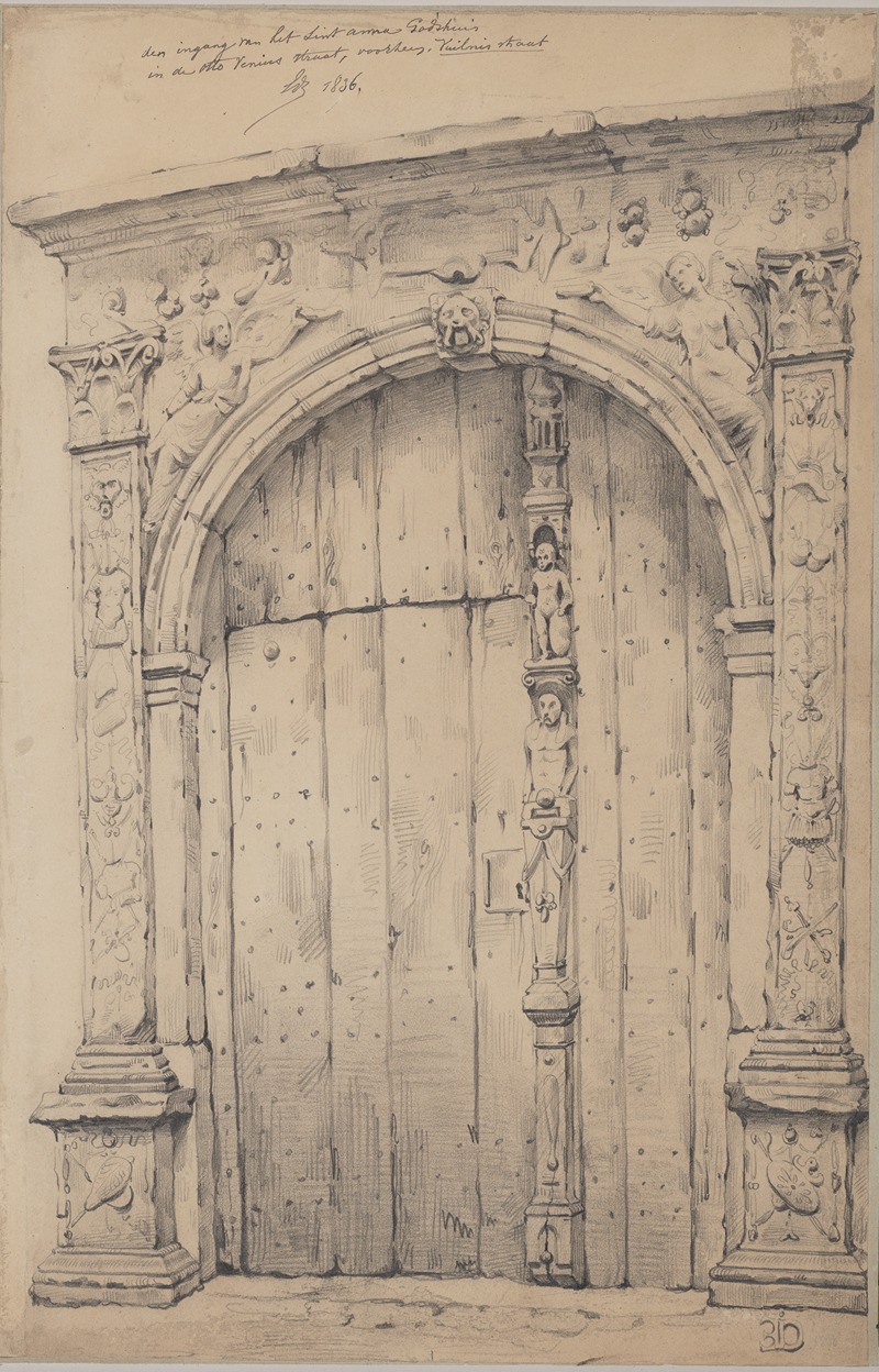 Edward Dujardin - Ingang van het St.-Annagodshuis