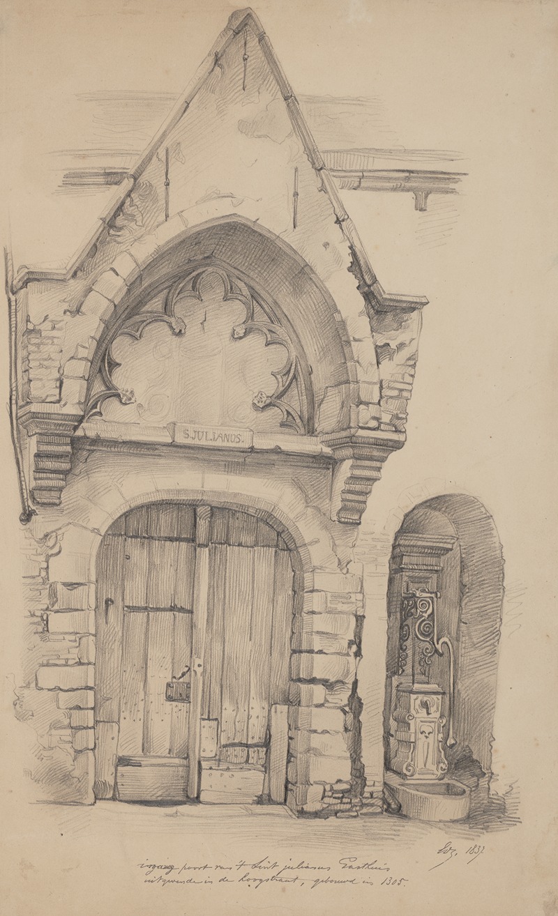 Edward Dujardin - Ingangspoort van het Sint-Julianusgodshuis
