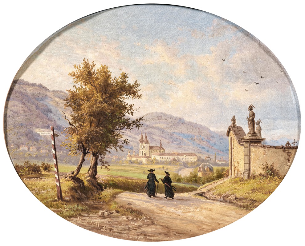 Ernst Gustav Doerell - On the Way to Mariaschein, Krupka (Graupen) in Czechia