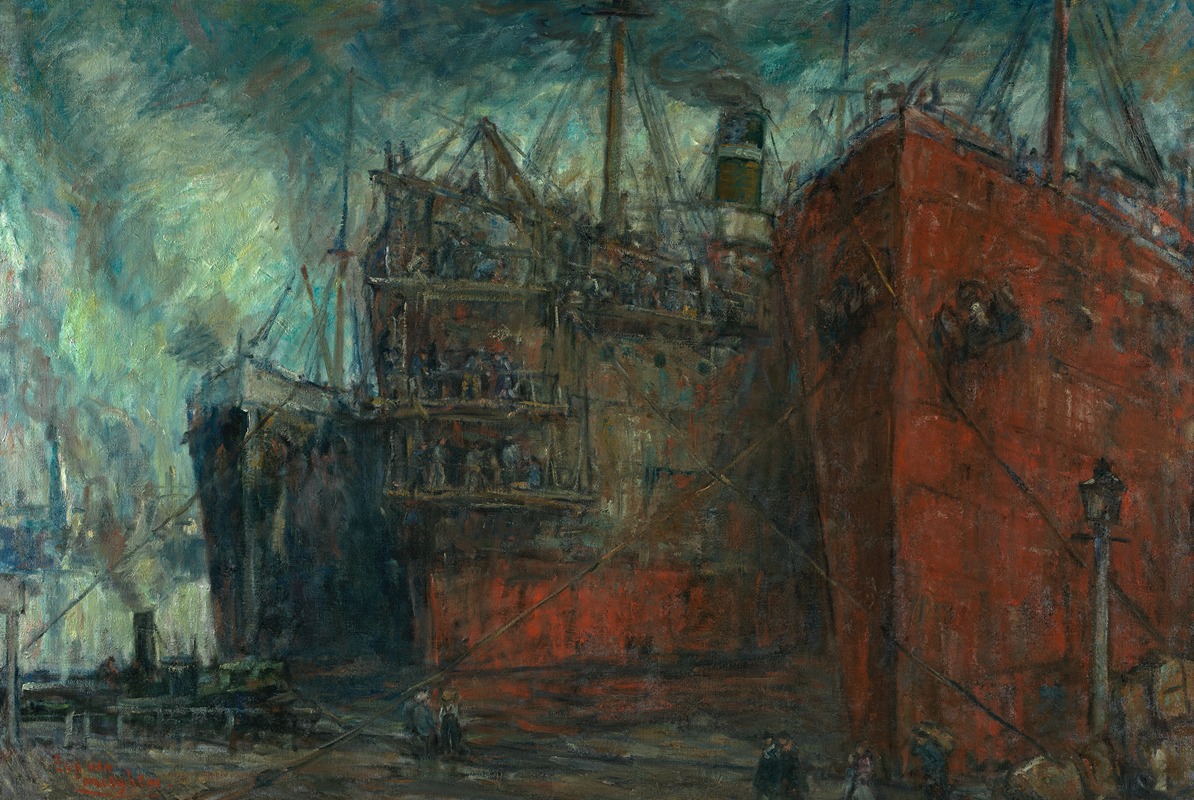 Eugeen Van Mieghem - Opgelegde schepen in de haven