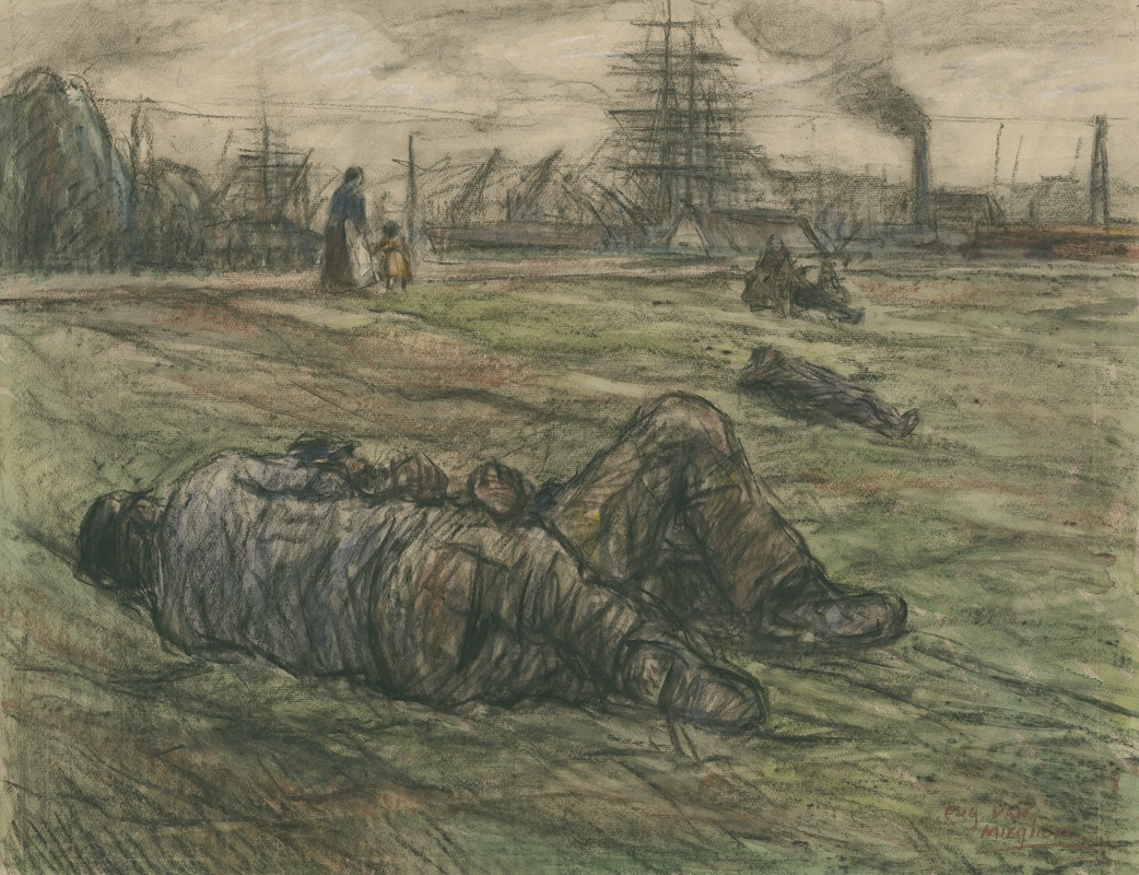 Eugeen Van Mieghem - Rustend op de Scheldedijk