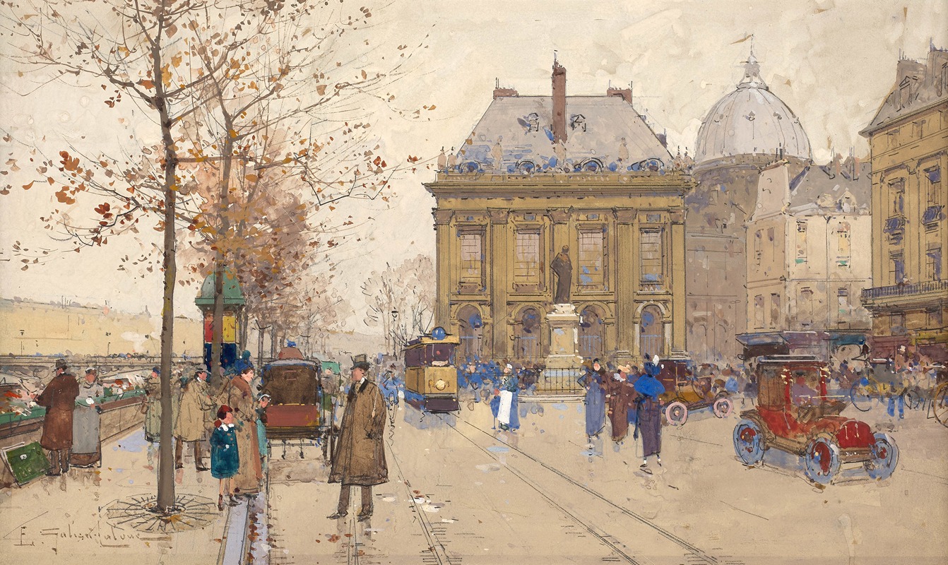 Eugène Galien-Laloue - Les quais à la hauteur de l’Institut, Paris