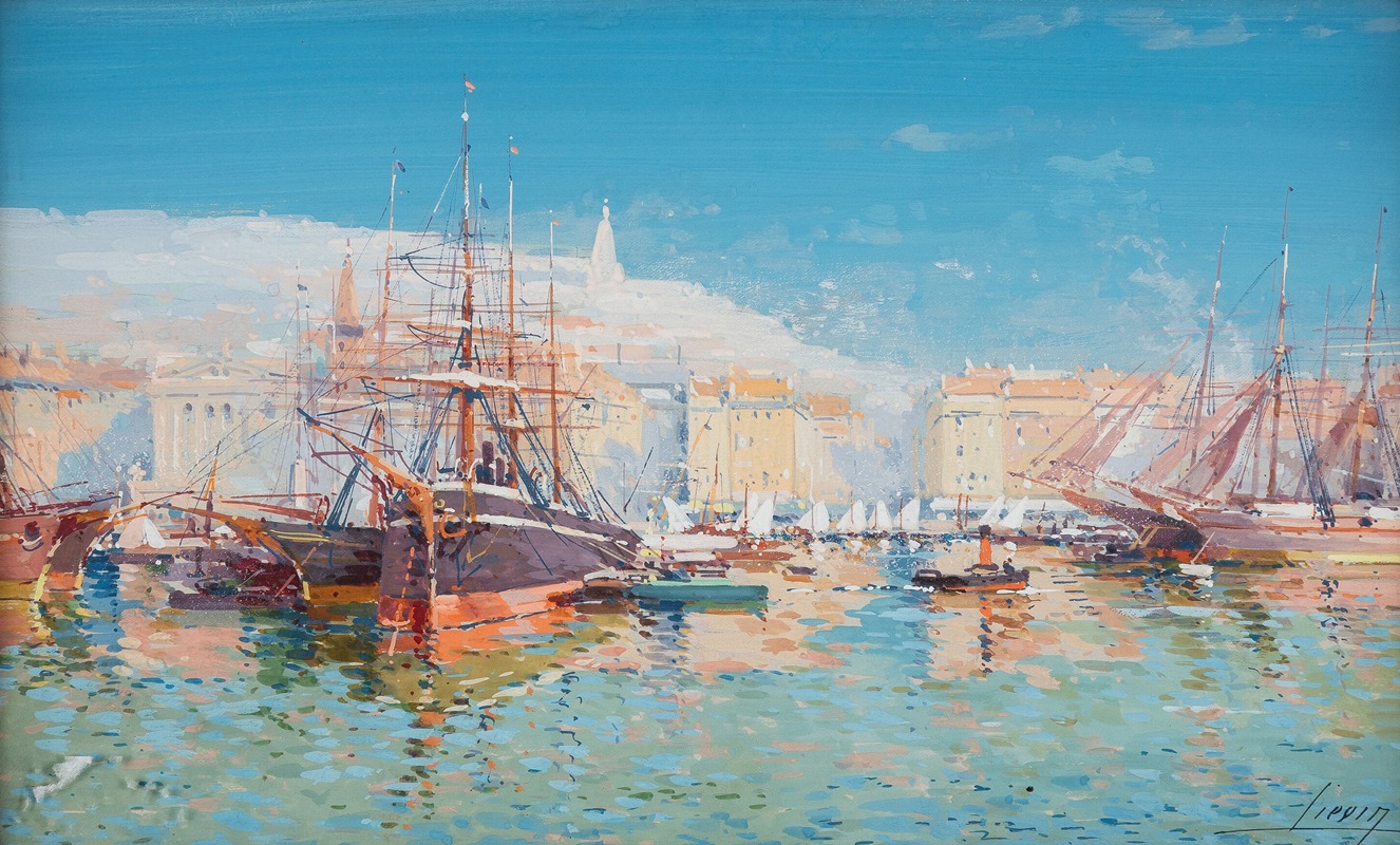 Eugène Galien-Laloue - Le port de Marseille