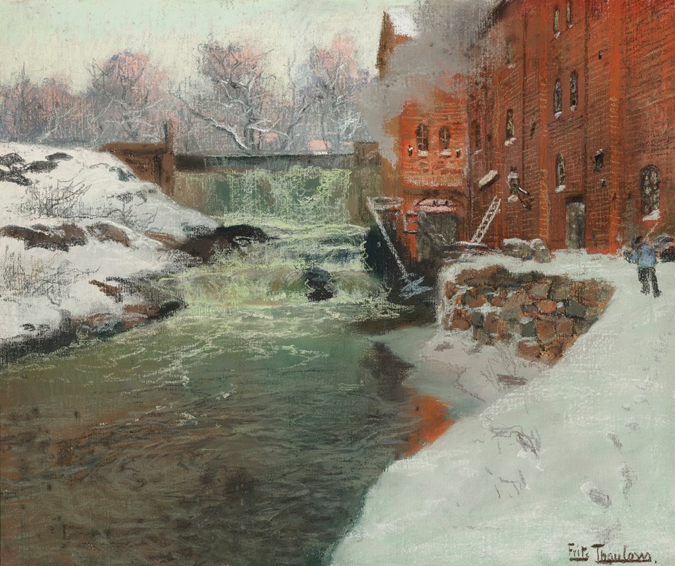 Frits Thaulow - Effet de neige