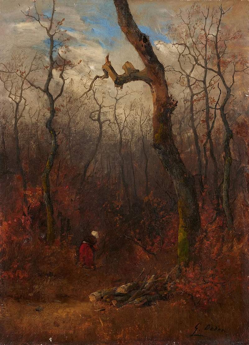 Georg Oeder - Holzsammlerin im Wald