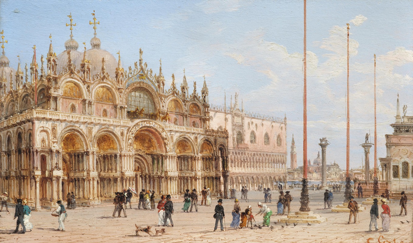Giovanni Grubas - View of the Molo with the Palazzo Ducale and Santa Maria della Salute