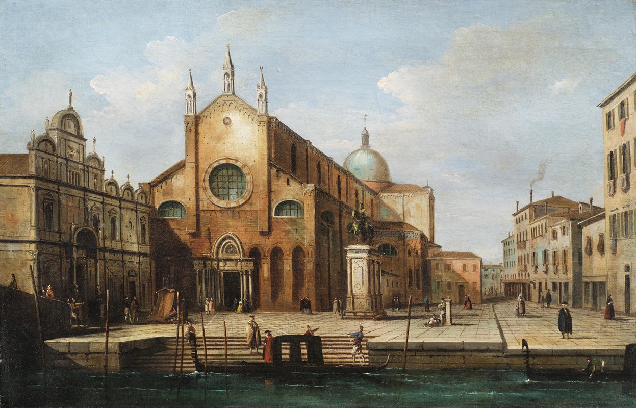 Giuseppe Bernardino Bison - Venice, View of Campo Santi Giovanni e Paolo and the Scuola Grande di San Marco