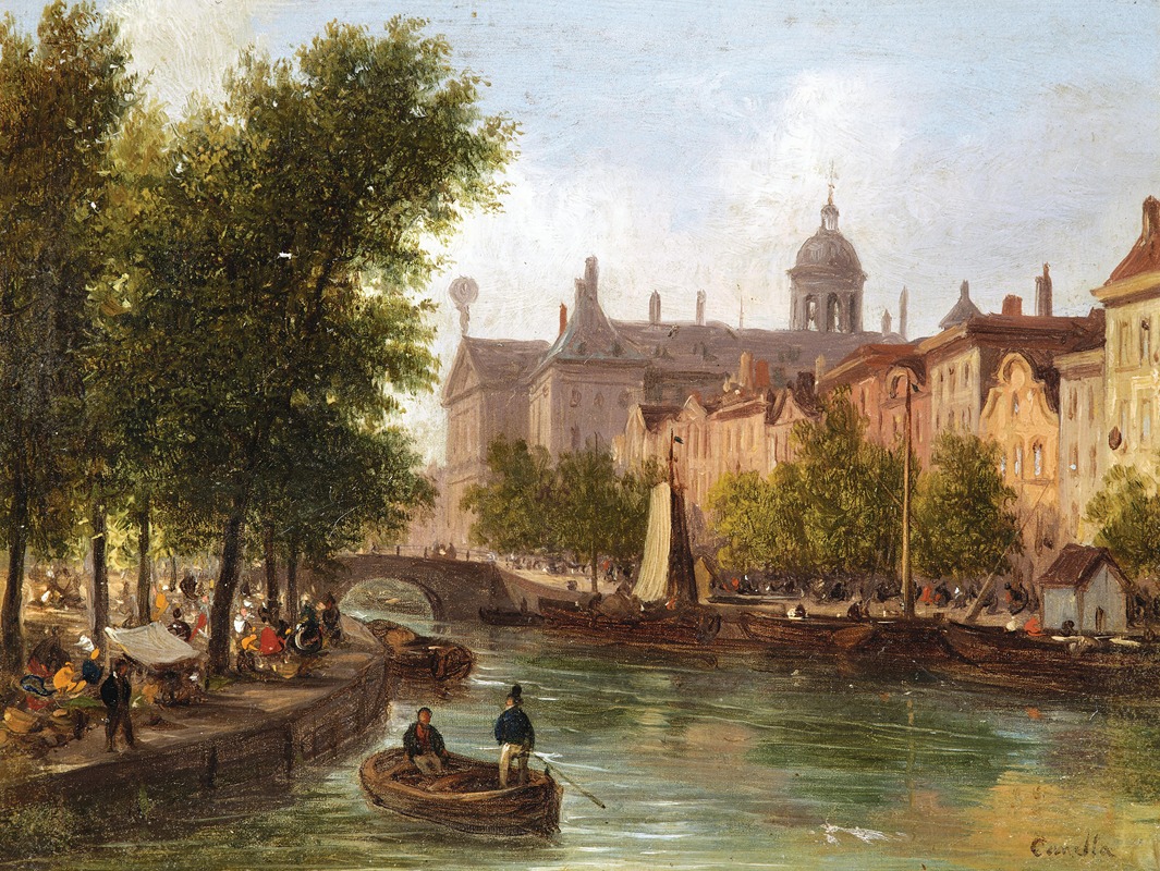 Giuseppe Canella - Amsterdam, A View of the Royal Palace