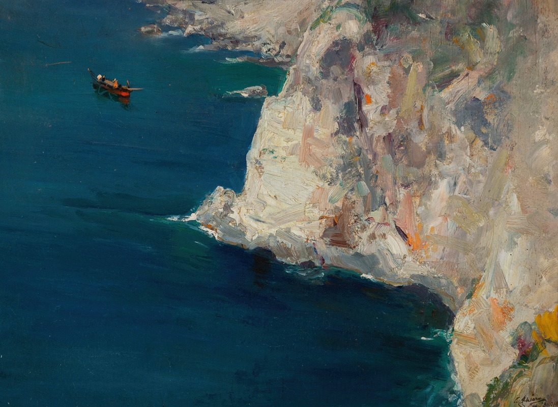 Giuseppe Casciaro - View off the coast of Capri