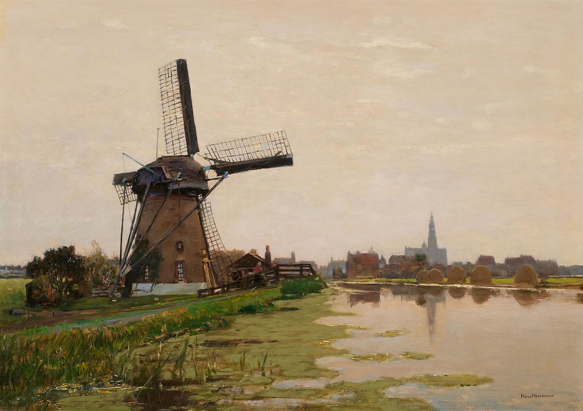 Hans Herrmann - Mühle an einem Kanal