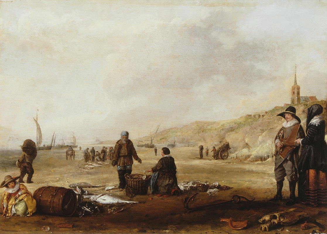 Hendrick van Anthonissen - Strand te Scheveningen