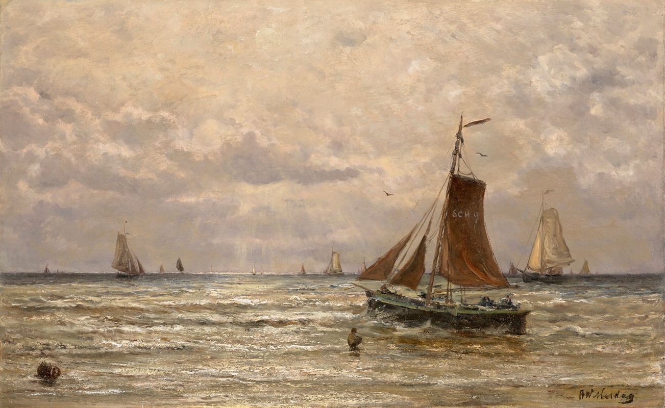 Hendrik Willem Mesdag - Dichtbij Huis (Nearing Home)