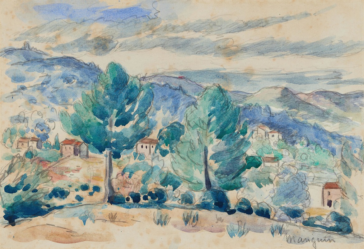 Henri Charles Manguin - Paysage à Saint-Tropez