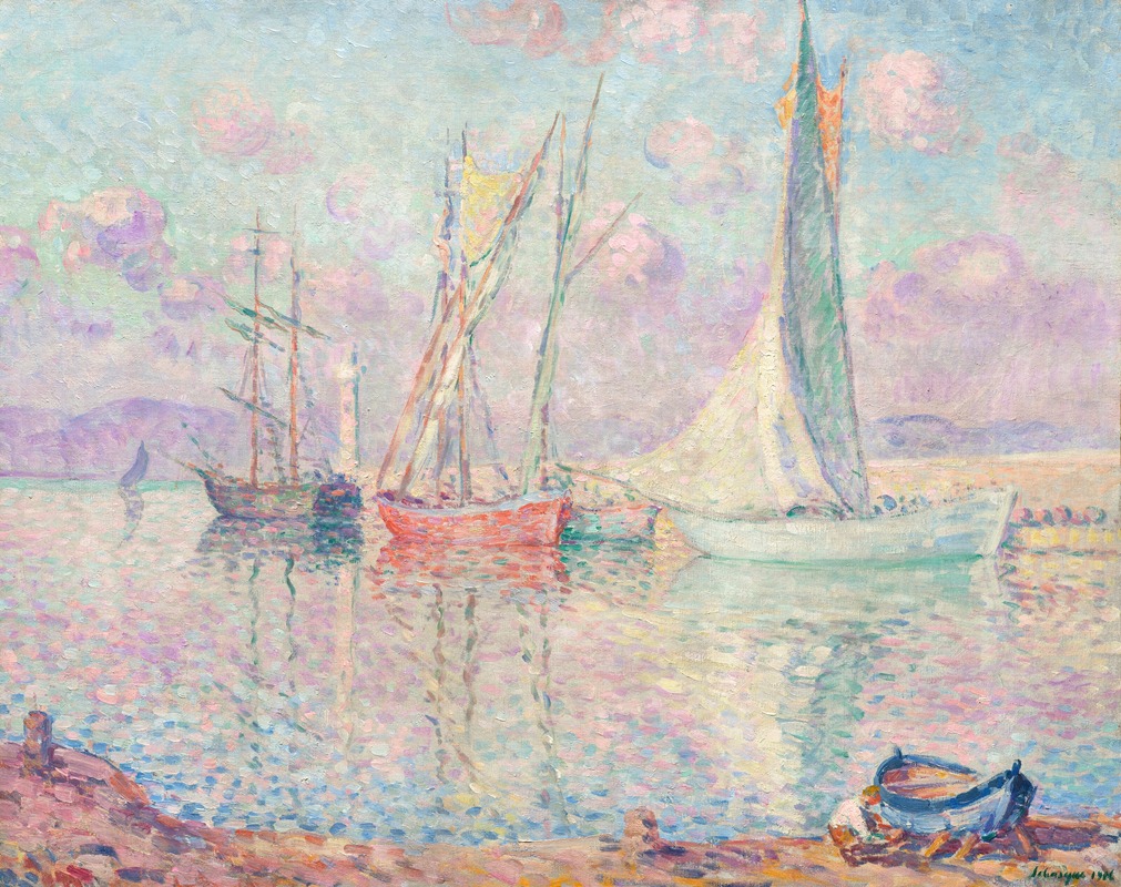Henri Lebasque - Voiliers dans le port de Saint-Tropez