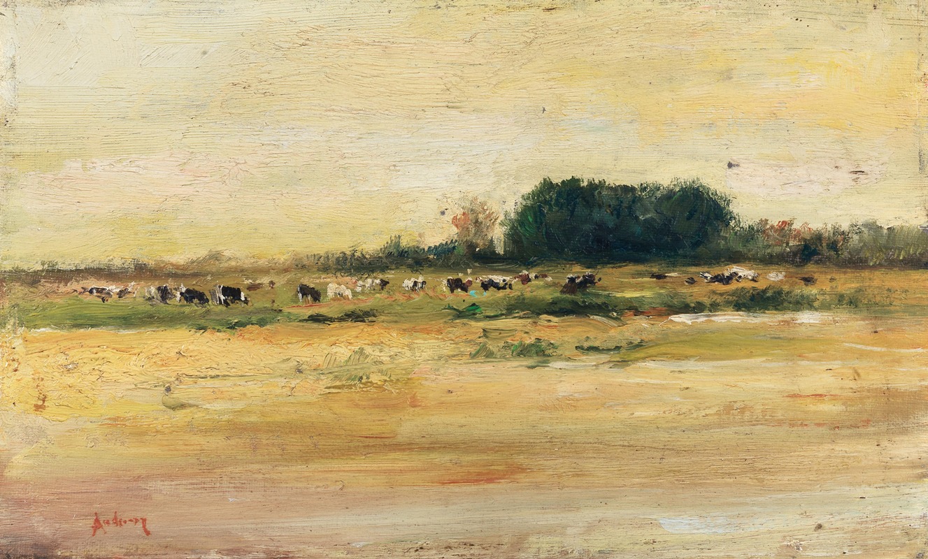 Ion Andreescu - A Herd of Cattle in a Meadow