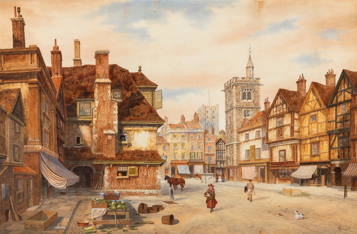 James Lawson Stewart - St. Albans market square, Hertfordshire