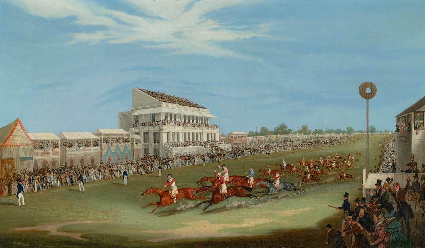 James Pollard - The Finish of the Derby Stakes, 1833, with Mr Isaac Sadler’s ‘Dangerous’, J. Chapple up
