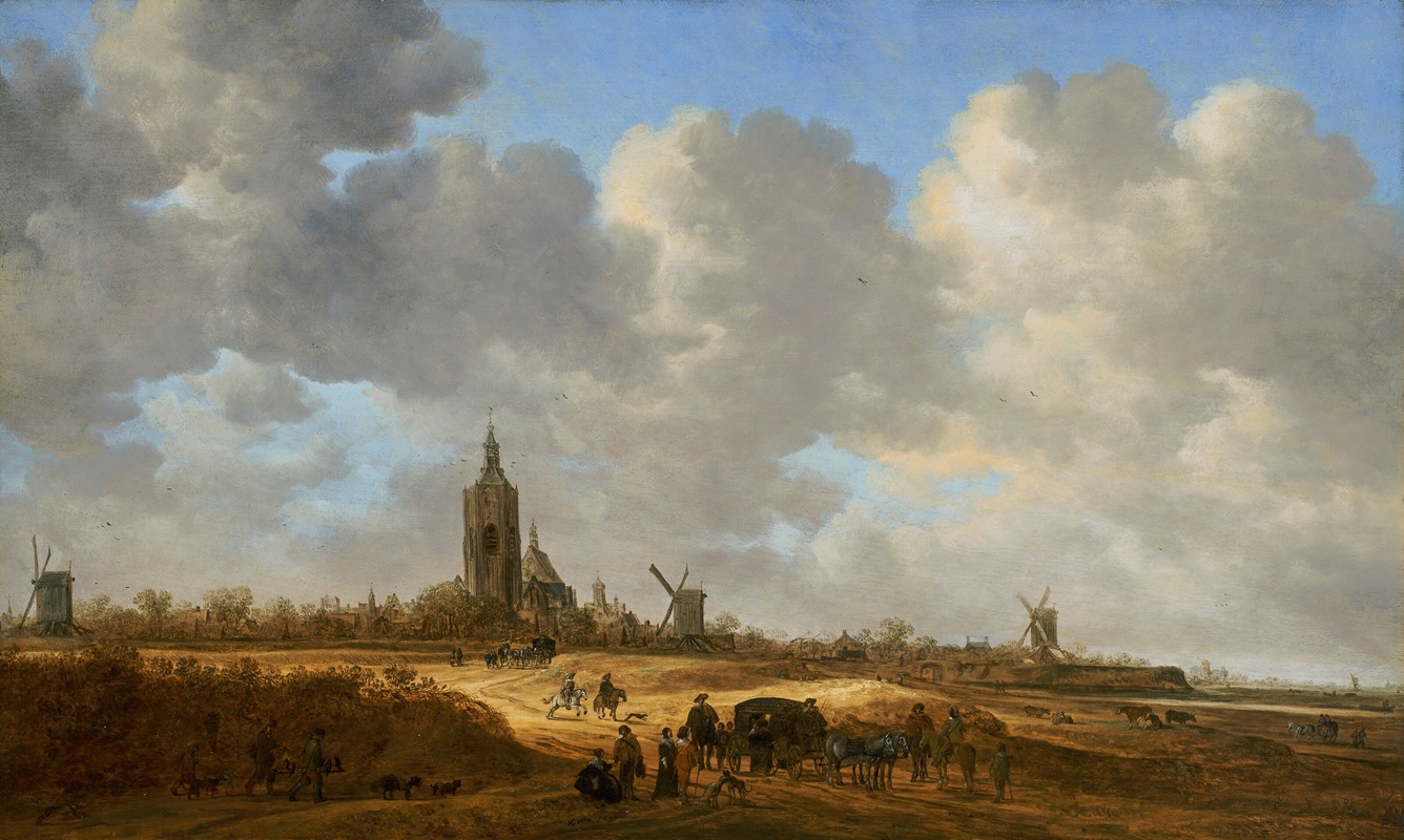 Jan van Goyen - An extensive view of The Hague with the Grote Kerk in the distance