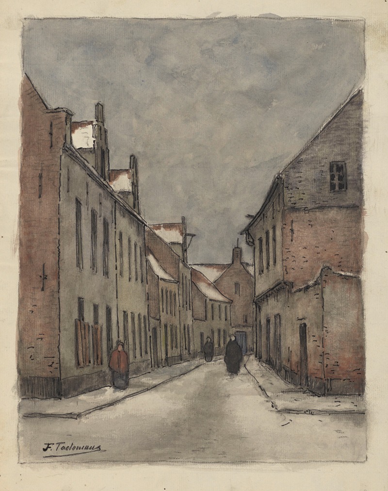 Jean-François Taelemans - Béguinage à Louvain (sous la neige)
