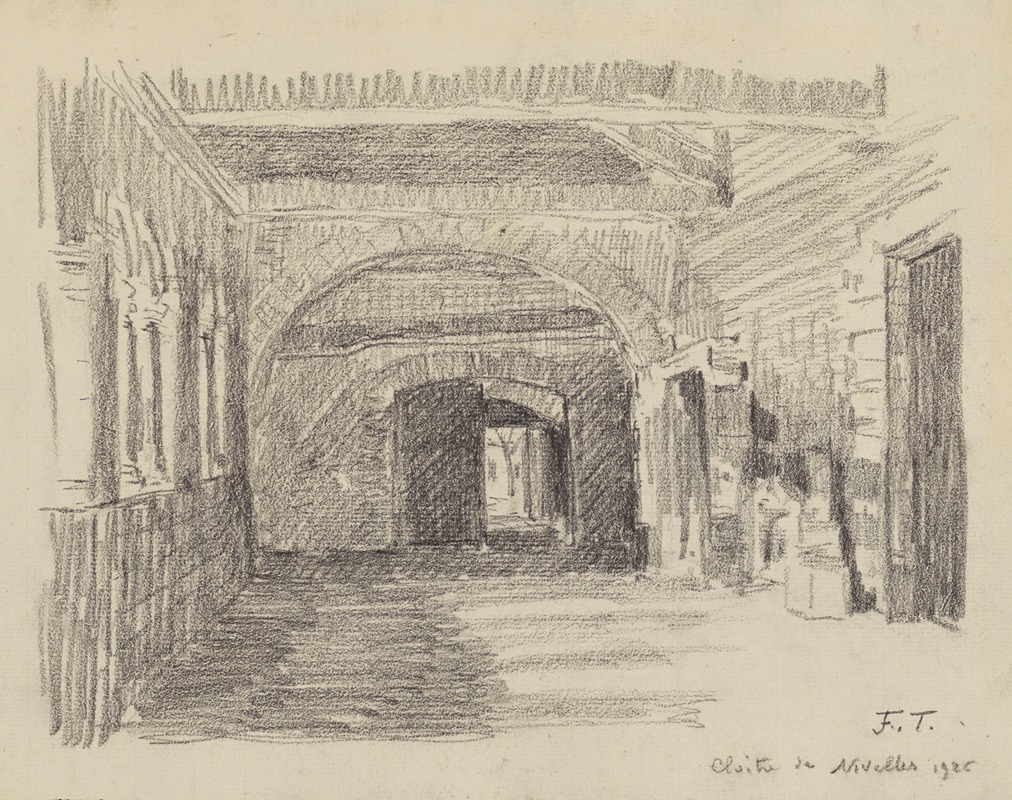 Jean-François Taelemans - Cloître de Nivelles (vue intérieure)