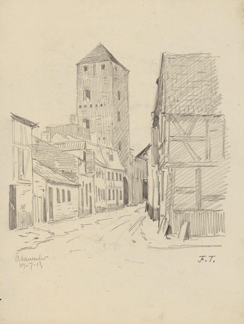 Jean-François Taelemans - Ruelle et tour carrée à Ahrweiler (Rhénanie-Palatinat)