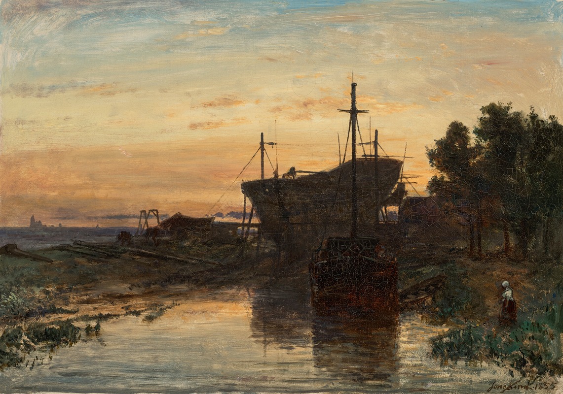 Johan Barthold Jongkind - Chantier naval