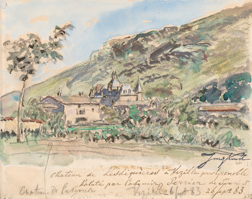 Johan Barthold Jongkind - Château de Lesdiguières à Vizille