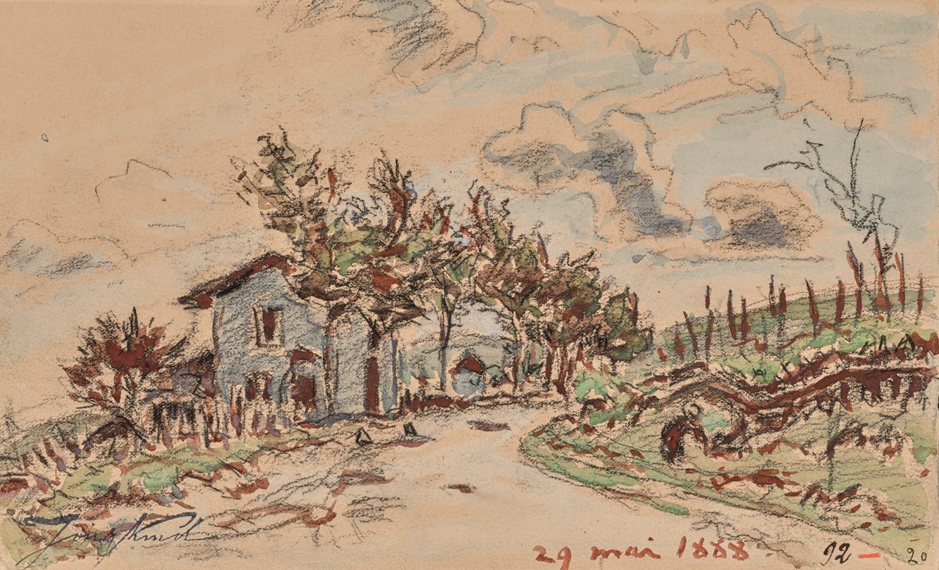 Johan Barthold Jongkind - Hameau près de La Côte-Saint-André