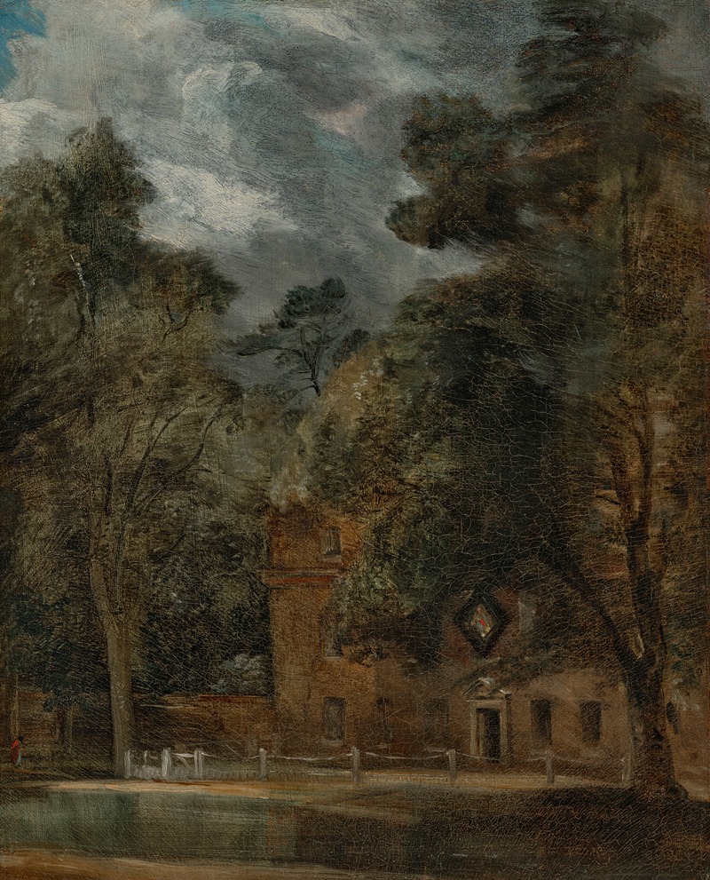 John Constable - West Lodge, East Bergholt, with a hatchment
