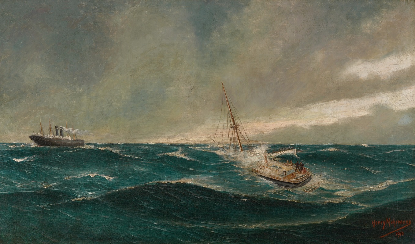 John-Henry Mohrmann - Schipbreuk van de ‘Eugenie Borda’, gered door het passagiersstoomschip ‘Vaderland’