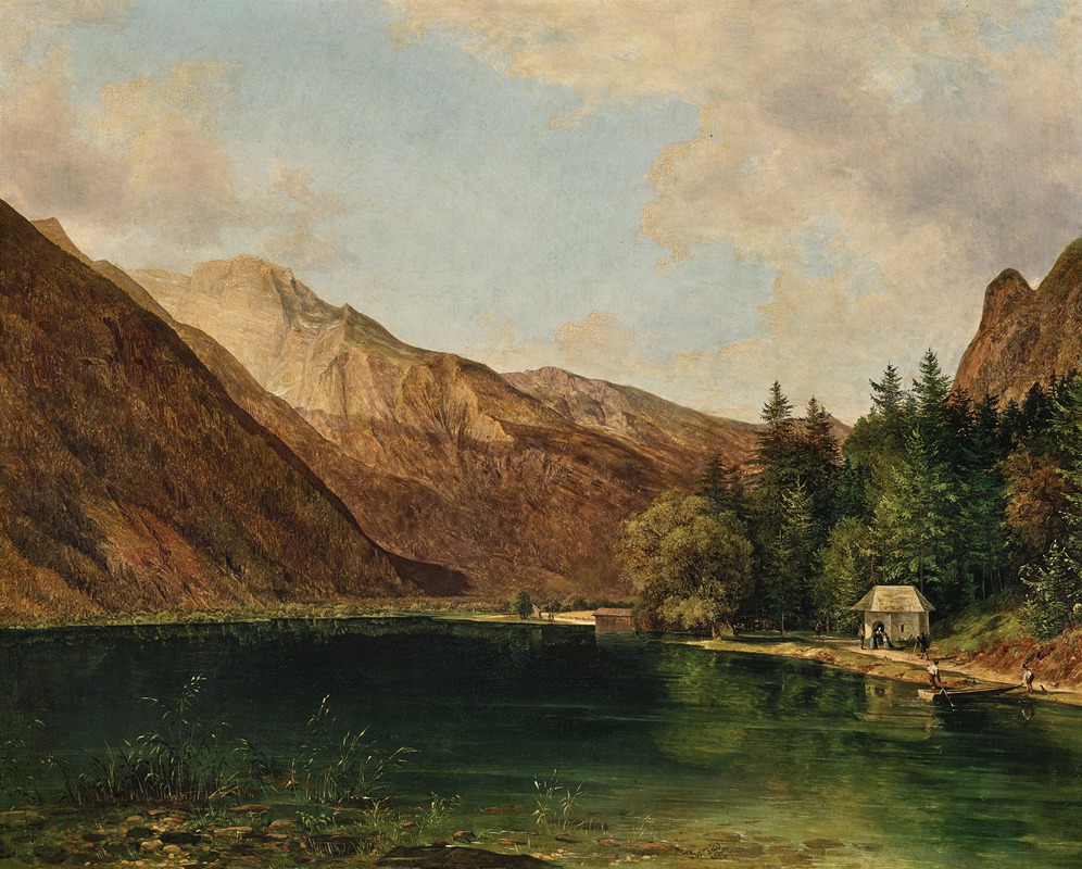 Josef Feid - “Oberer Theil des Königsees bei Berchtesgaden, der sogenannte Hinter oder Oberer See am Fuße des Watzmann