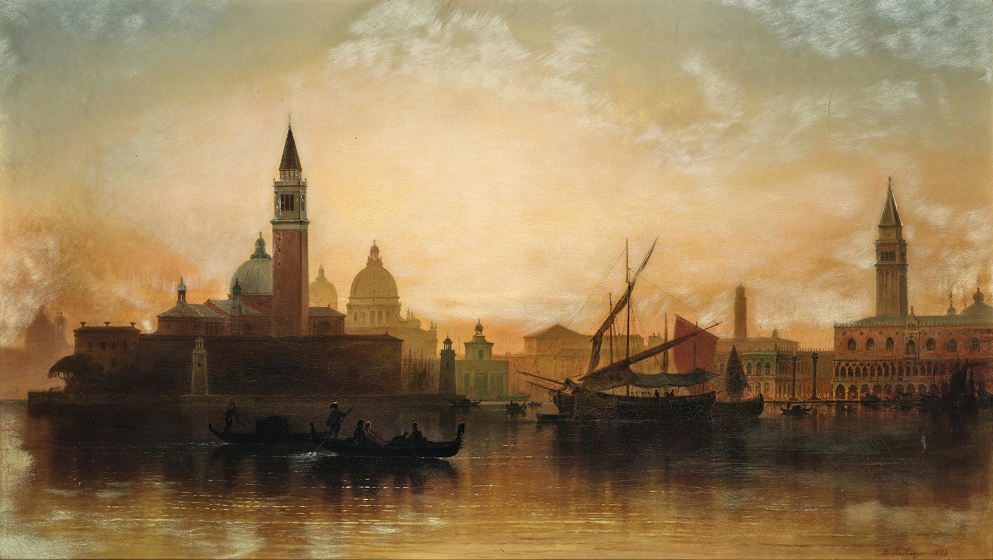 Karl Heilmayer - Venice in moonlight