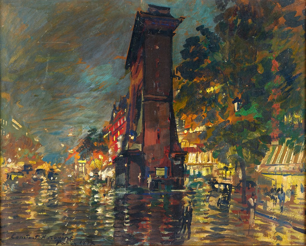 Konstantin Alexeievitch Korovine - Paris les Grands Boulevards la nuit
