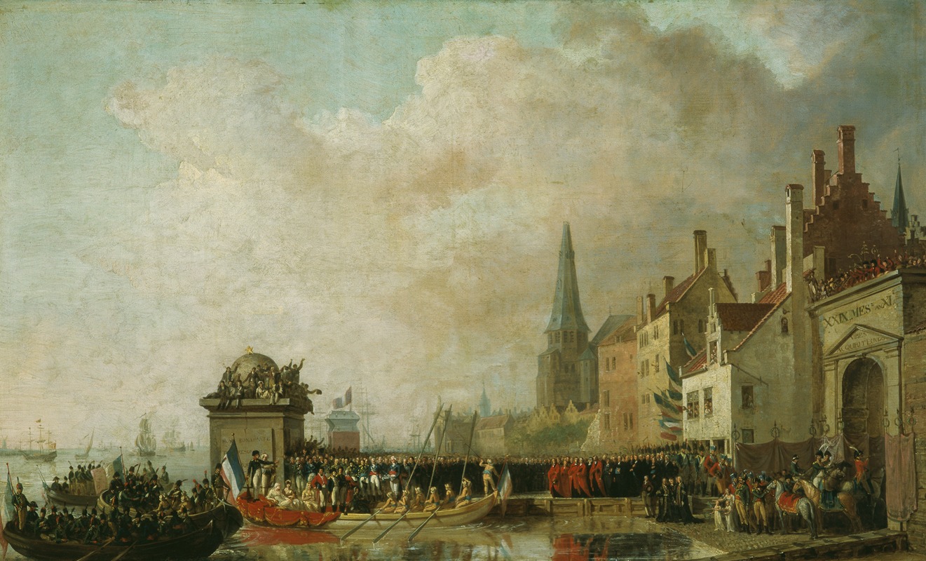 Mattheus Ignatius van Bree - Studie voor het schilderij ‘Intrede van de 1ste consul Napoleon te Antwerpen in 1803’